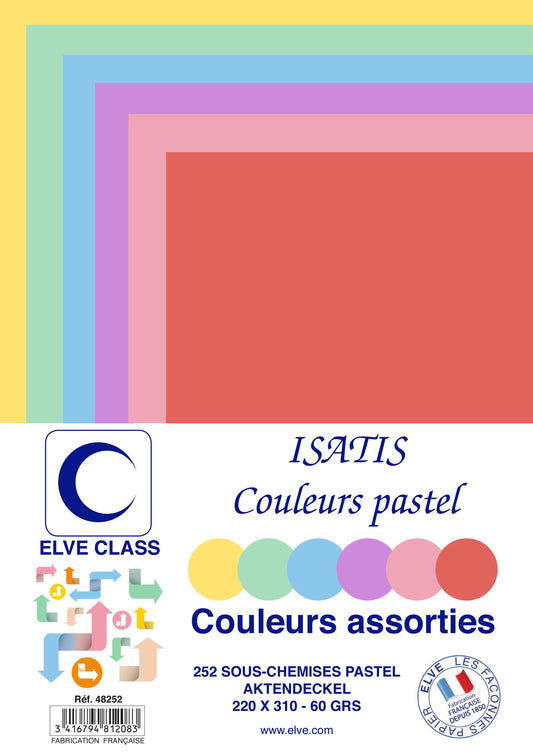 252 Sous Chemises  Isatis 6 couleurs assorties - Ref: 48252