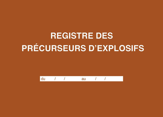 Registre des précurseurs d'explosifs - Ref : 49001
