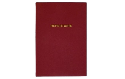 Ref: 51602 - Corrigé toile Répertoire ligné 297x210 200 pages. Couverture rigide pleine toile verte, bordeaux ou bleue