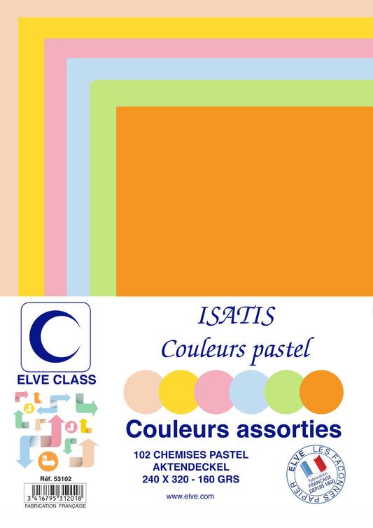102 Chemises Isatis 6 couleurs assorties recyclé - Ref: 53102