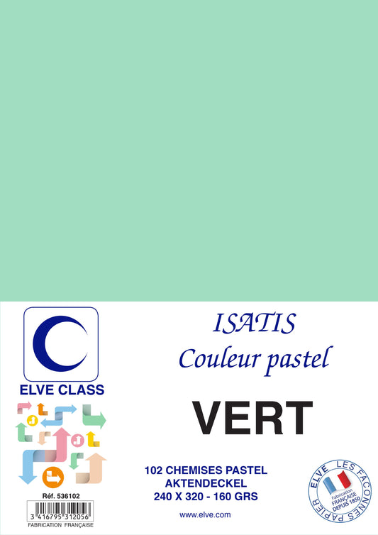 102 Chemises Isatis Vert recyclé - Ref: 536102