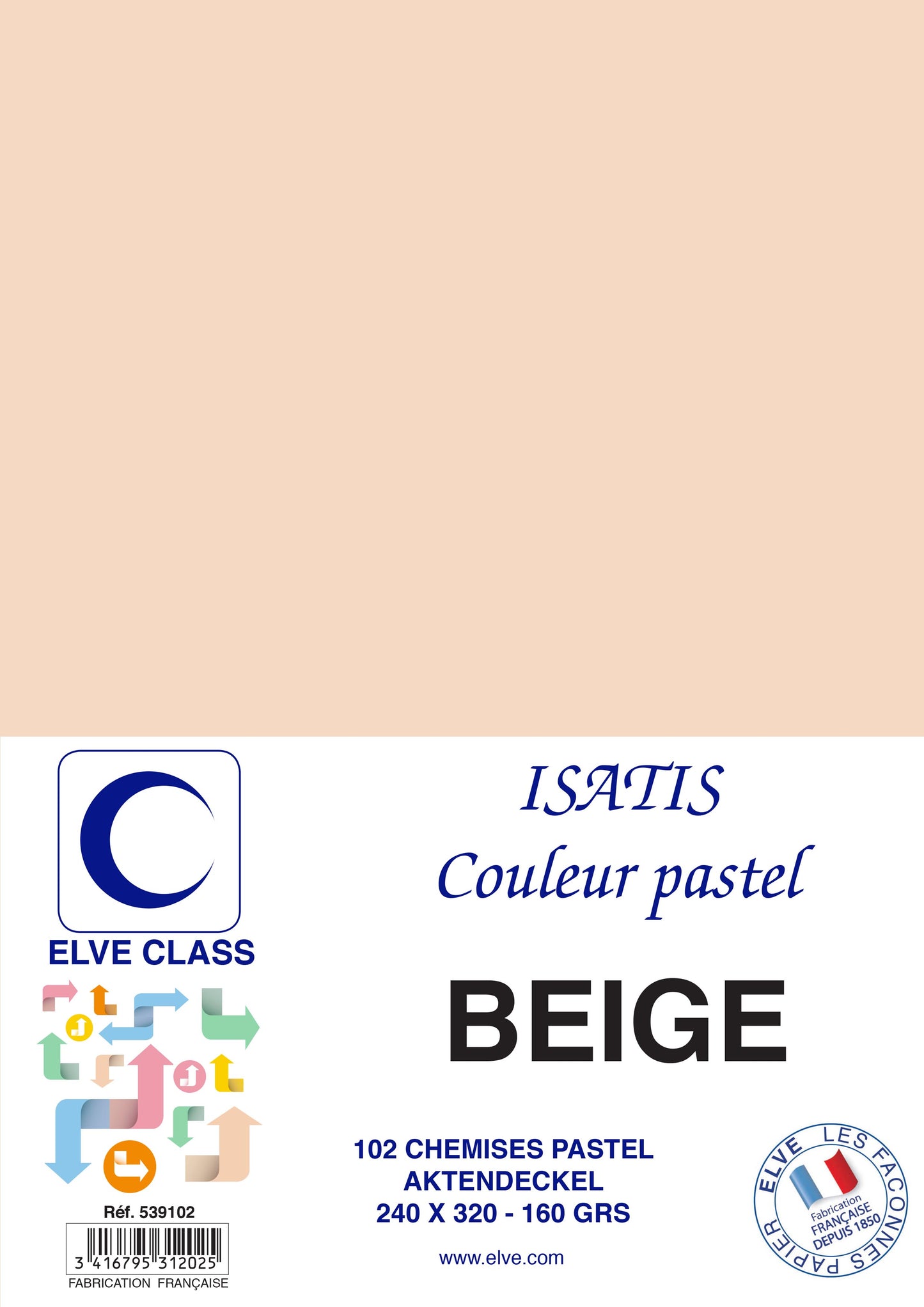 102 Chemises Isatis Beige recyclé - Ref: 539102