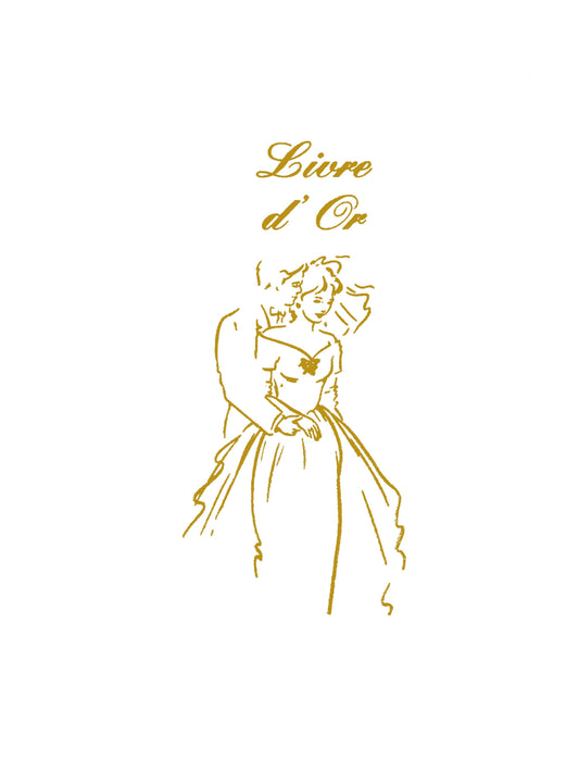 Ref: 5450 - Livre d'Or Mariage Blanc 297x210. Papier blanc avec tranche or