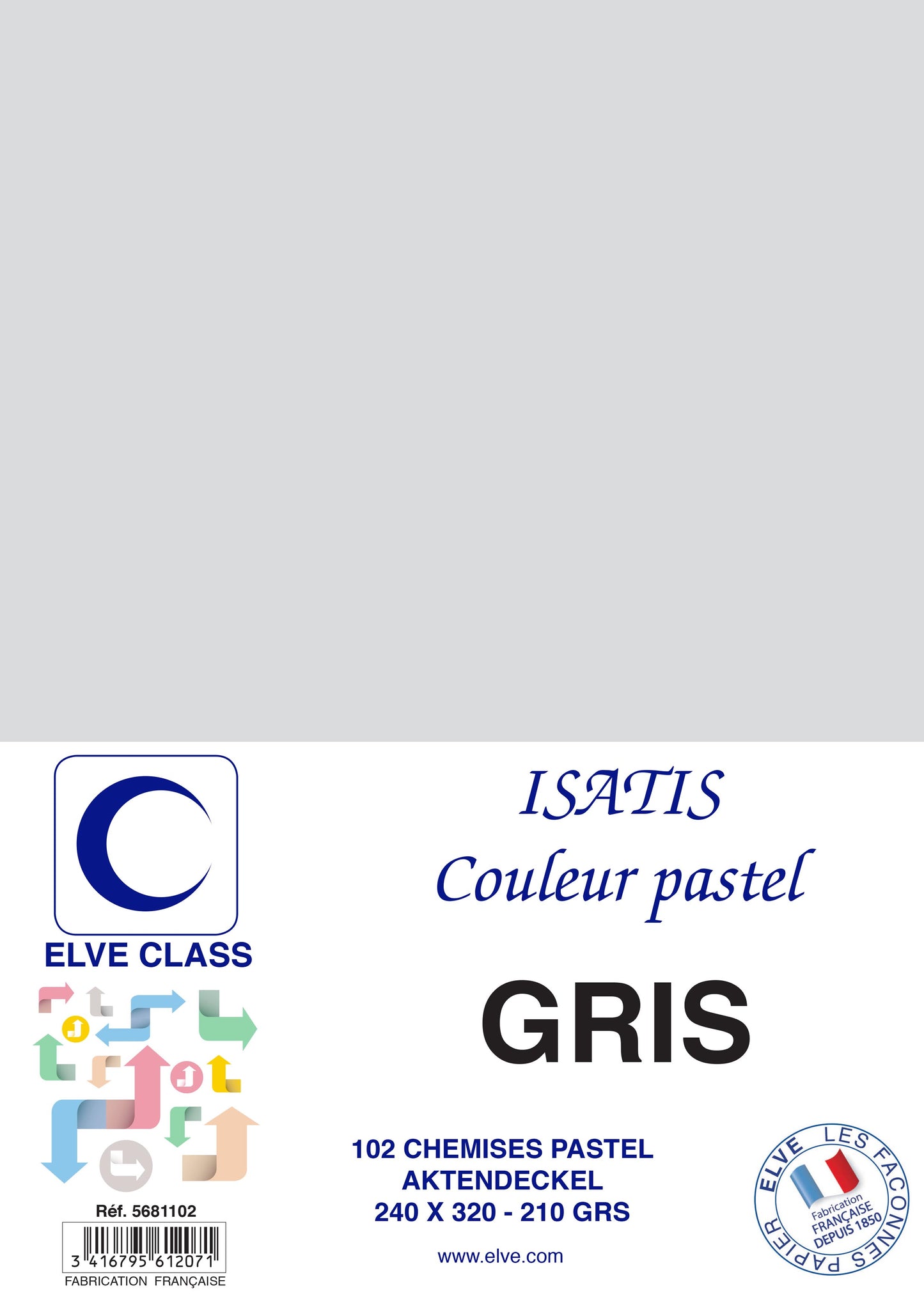 102 Chemises Isatis Gris - Ref: 5681102