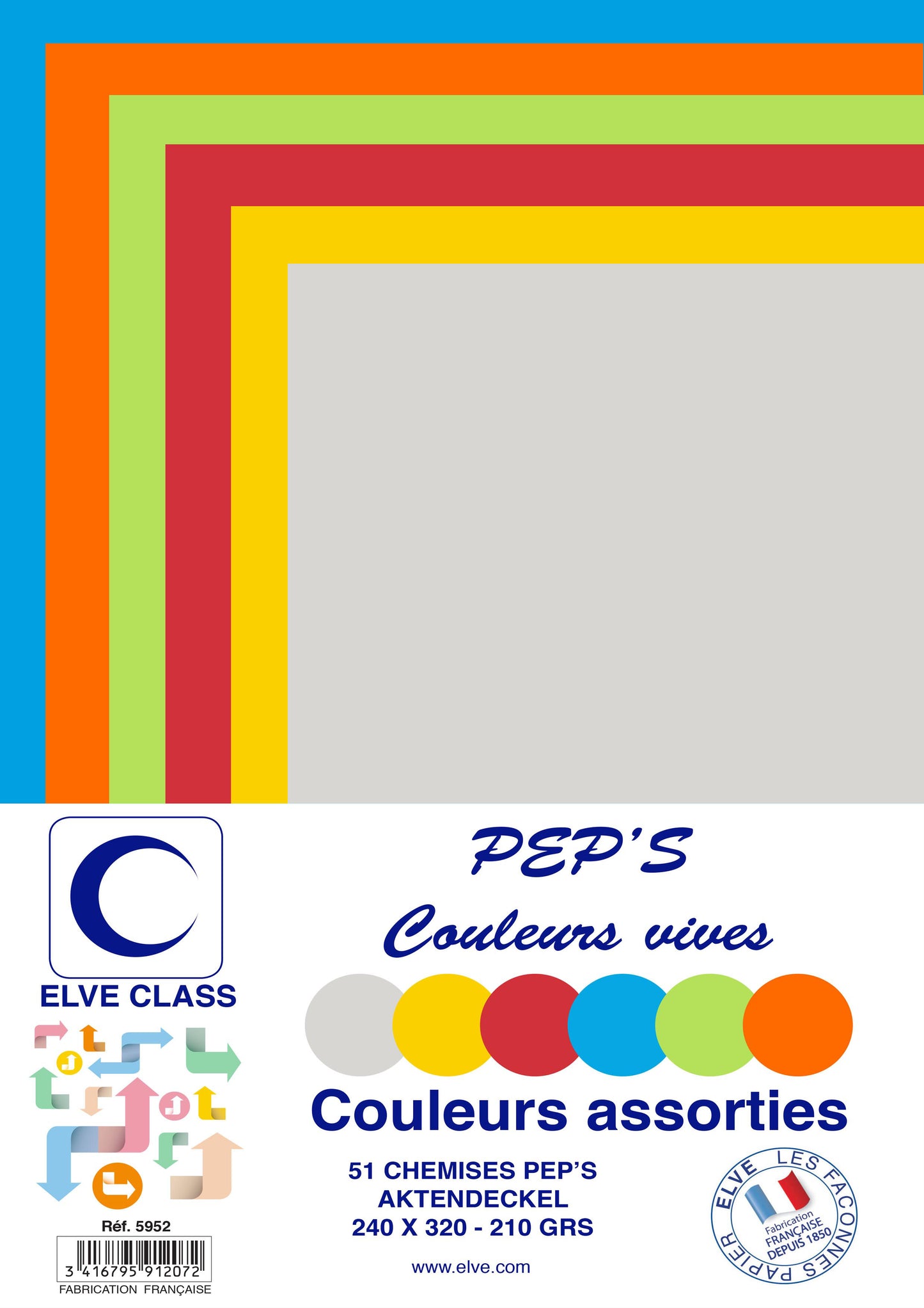 51 Chemises Pep's 6 couleurs assorties - Ref: 5952