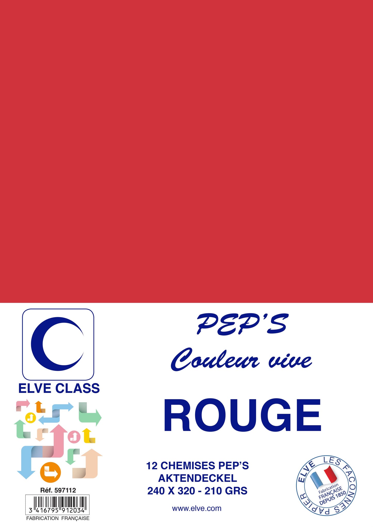 12 Chemises Pep's Rouge - Ref: 597112