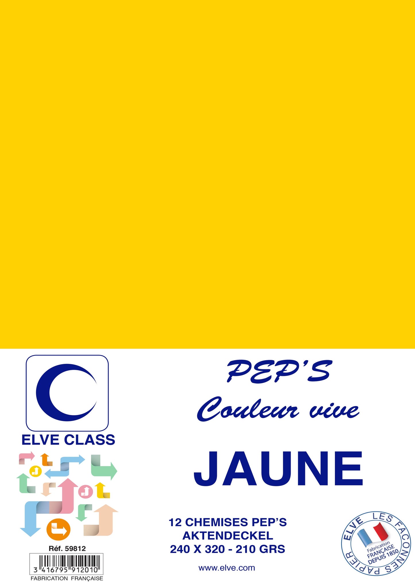 12 Chemises Pep's Jaune  - Ref: 59812
