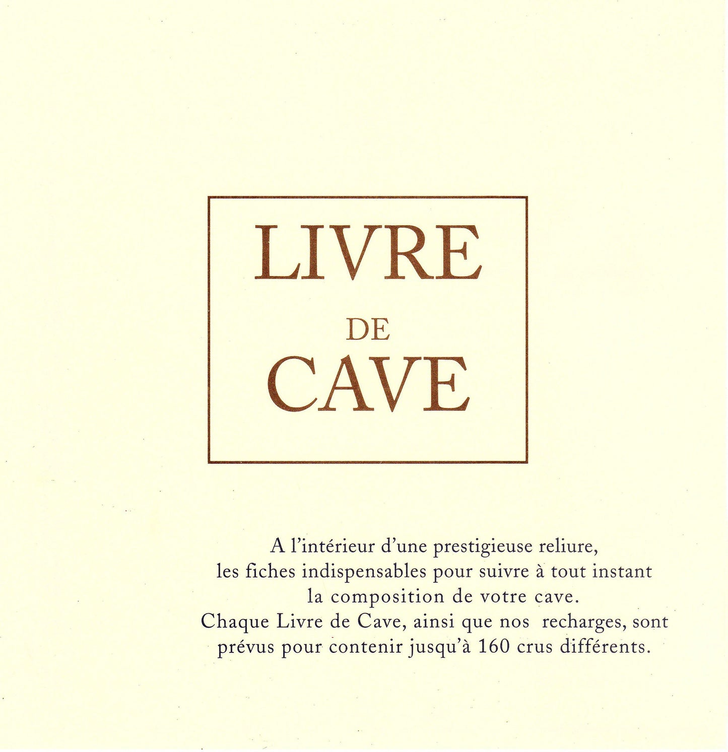 Recharge livre de cave - Ref : 61