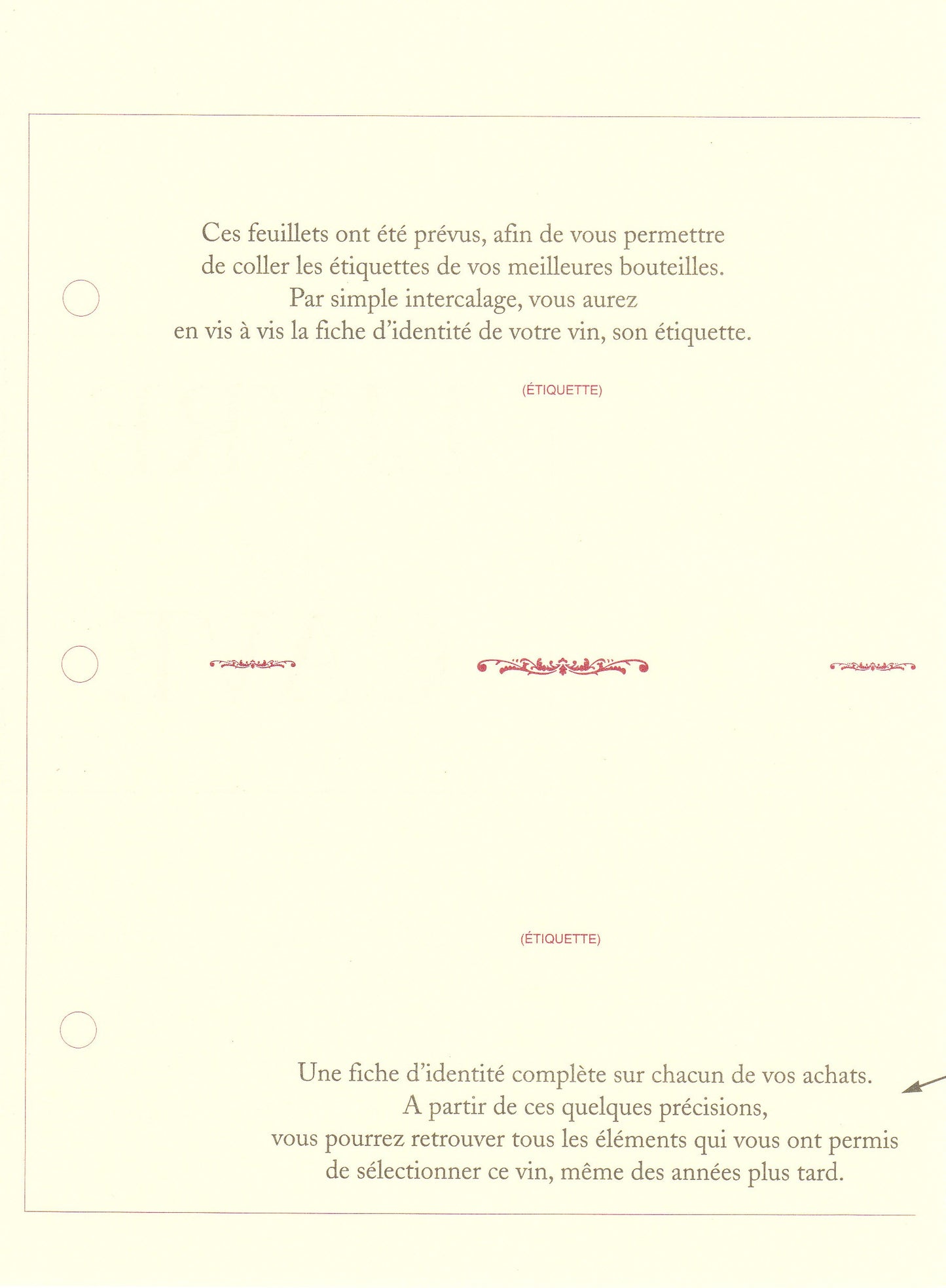 Recharge livre de cave - Ref : 61