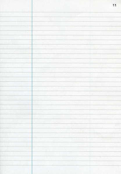 Registre travers avec marge numéroté - Ref: 71010