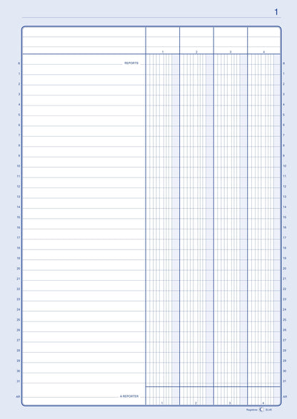 Ref: 81041 - Piqûre "4 colonnes par page" - 297 x 210 - 100 pages - vendu par 5