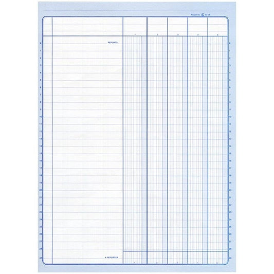 Ref: 81052 - Registre "5 colonnes par page" - 297 x 210 - 200 pages