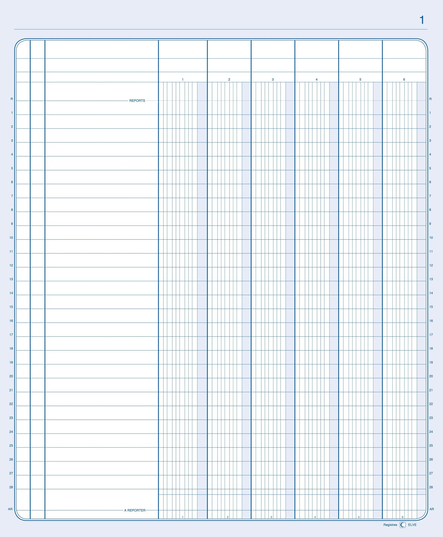 Ref: 81061 - Piqûre "6 colonnes par page" - 297 x 210 - 100 pages - vendu par 5
