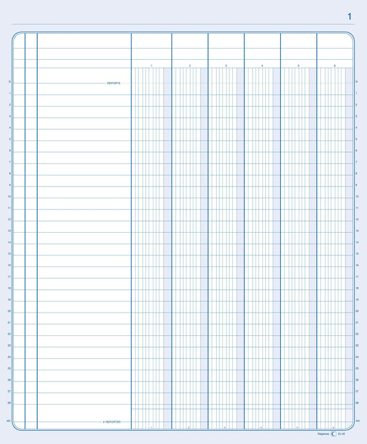 Ref: 81061 - Piqûre "6 colonnes par page" - 297 x 210 - 100 pages - vendu par 5