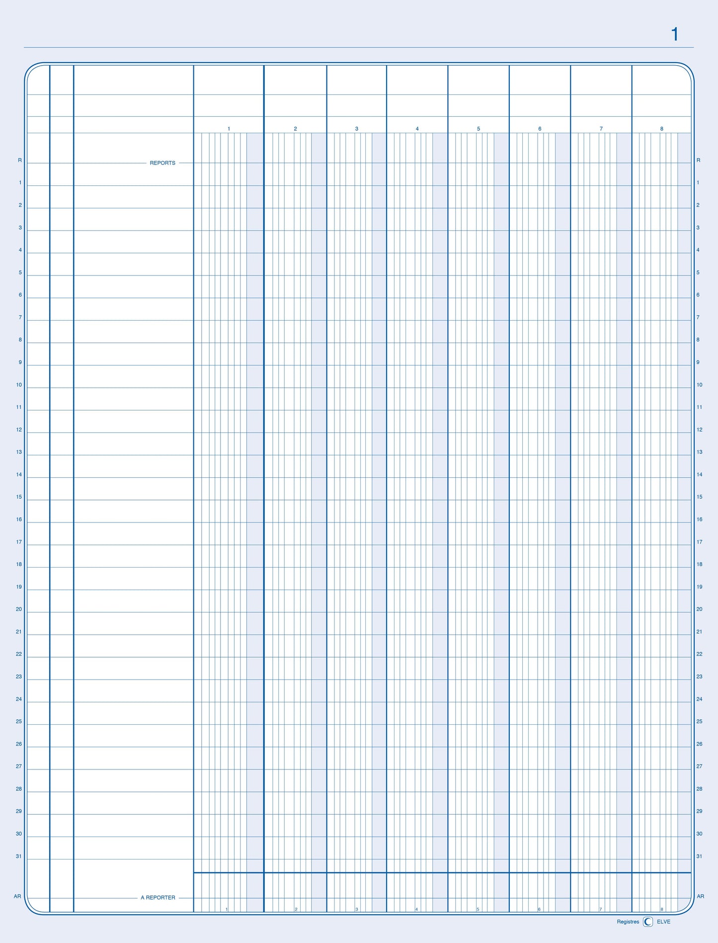 Piqûre tête paresseuse "8 colonnes par page"- Ref : 183081