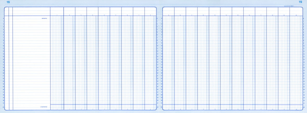 Ref: 884201 - Piqûre "20 colonnes sur 2 pages" - 250 x 320 - 80 pages
