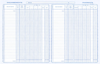Ref: 93161 - Piqûre "Caisse, encaissements-paiements" - 320 x 250 - 100 pages - x5