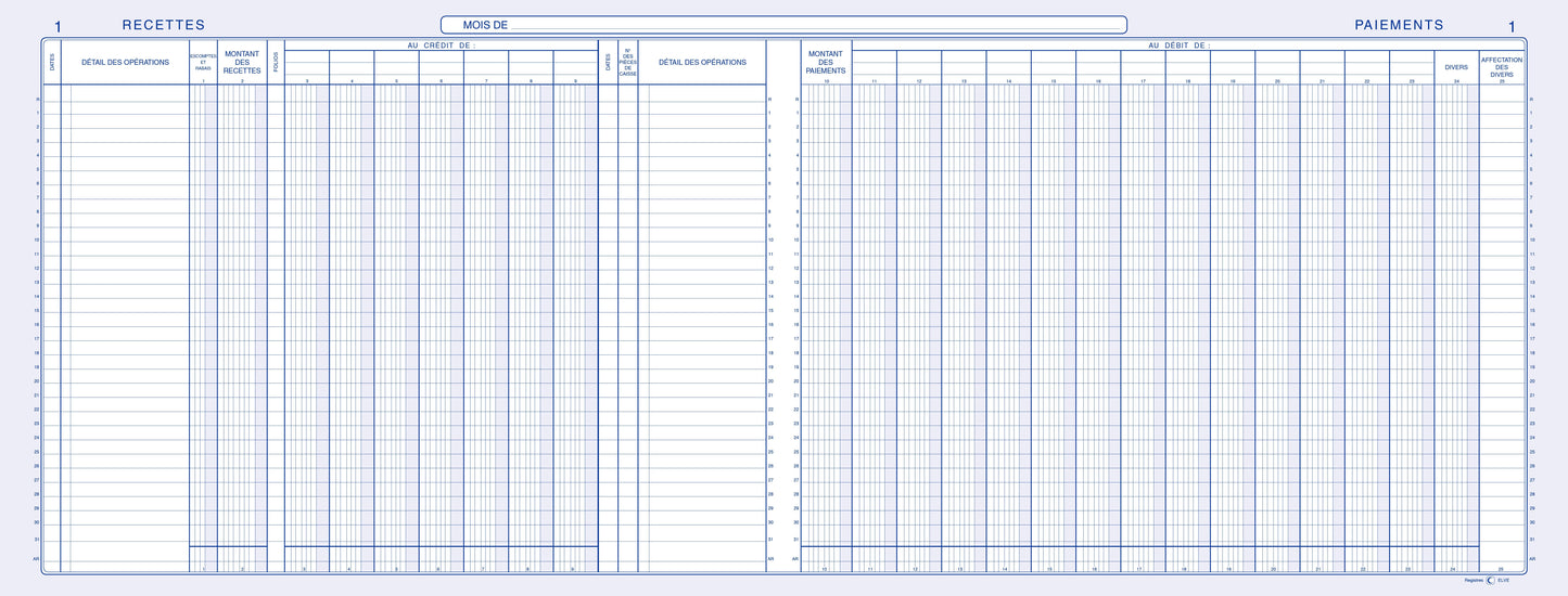 Ref: 94141 - Piqûre "Caisse" - 250 x 320 - 100 pages