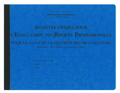 Ref: 9423 - Registre Evaluation des risques professionnels 240x320 80 pages