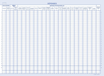 Ref: 97381 - Piqûre "Journal Recettes-dépenses pour professions libérales" - 270 x 370 - 80 pages