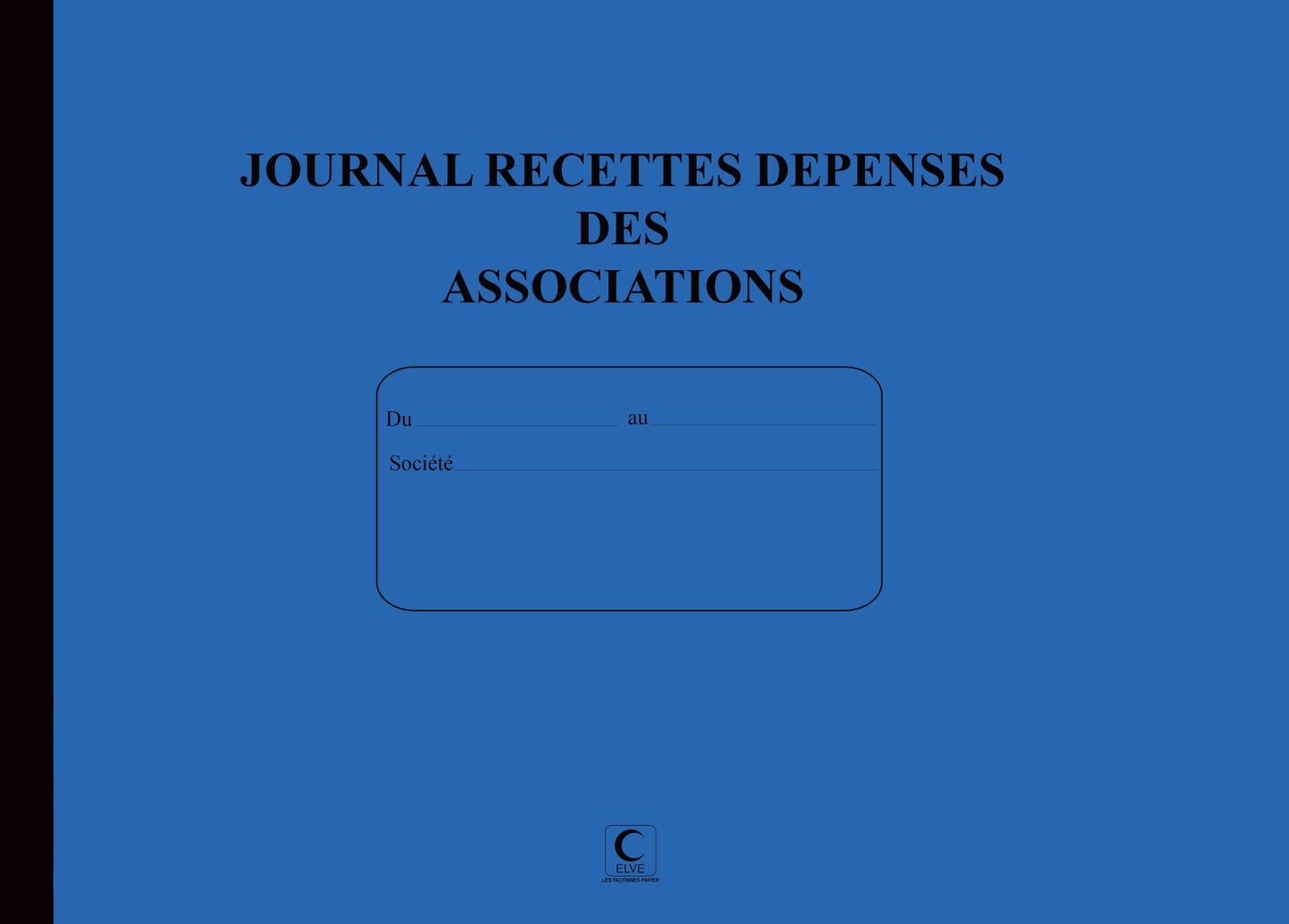 Ref: 97391 - Piqûre "Journal Recettes-dépenses pour associations" - 270 x 370 - 80 pages