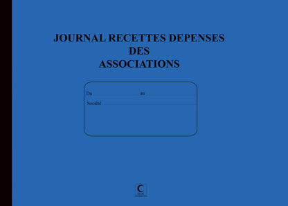 Ref: 97391 - Piqûre "Journal Recettes-dépenses pour associations" - 270 x 370 - 80 pages
