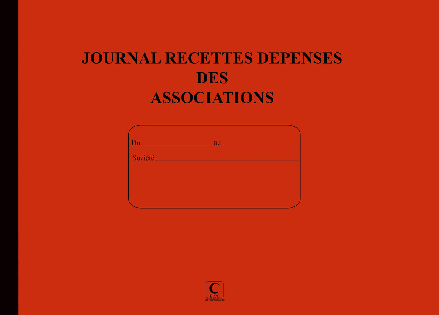 Ref: 97391 - Piqûre "Journal Recettes-dépenses pour associations" - 270 x 370 - 80 pages