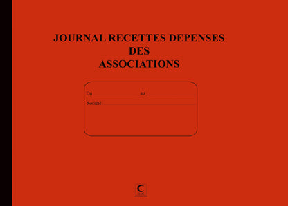 Ref: 97391 - Piqûre "Journal Recettes-dépenses pour associations" - 270 x 370 - 80 pages