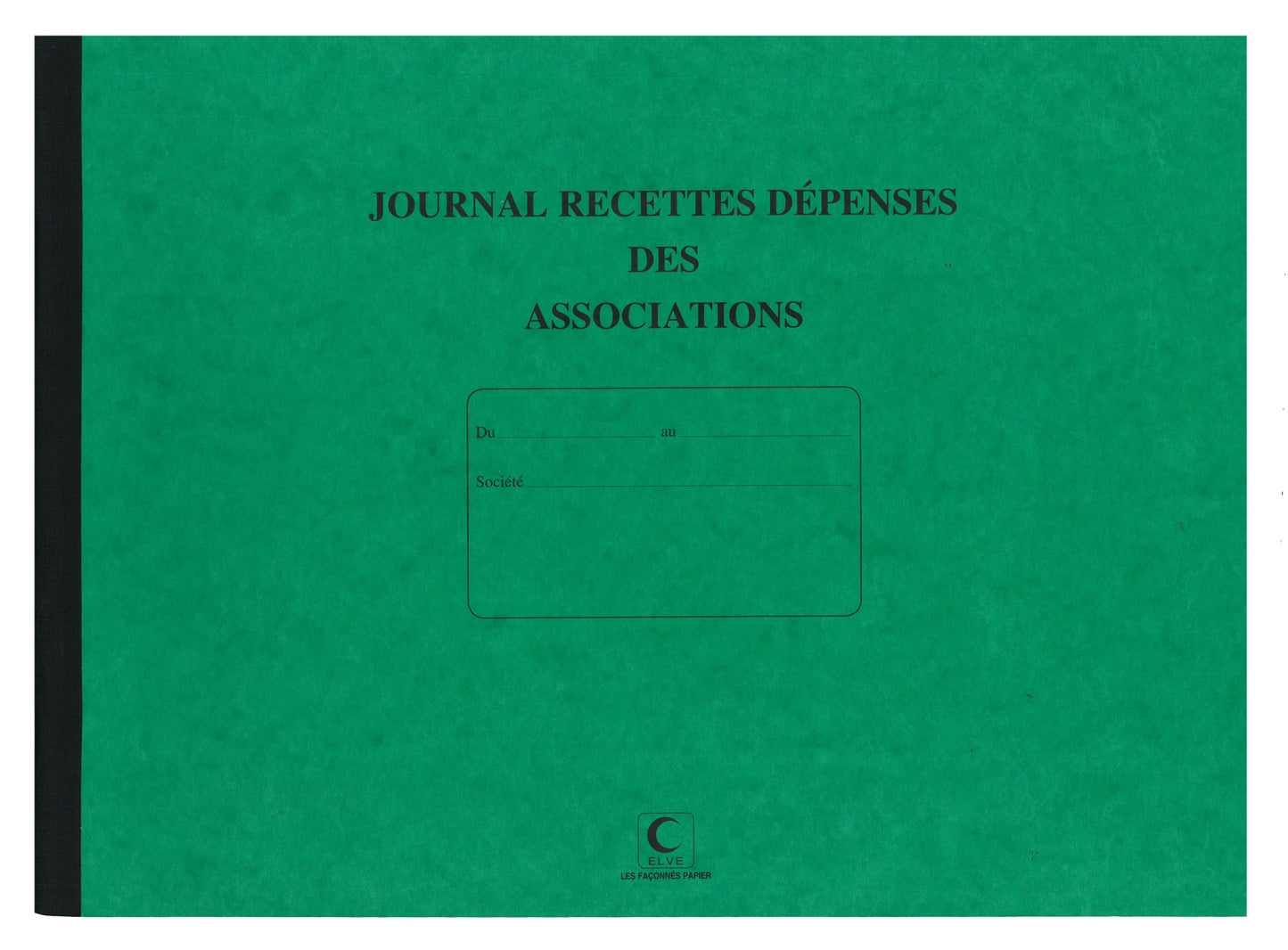 Ref: 97391 - Piqûre "Journal Recettes-dépenses pour associations" - 270 x 370 - 80 pages