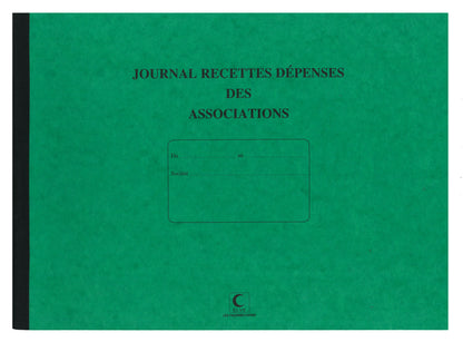 Ref: 97391 - Piqûre "Journal Recettes-dépenses pour associations" - 270 x 370 - 80 pages