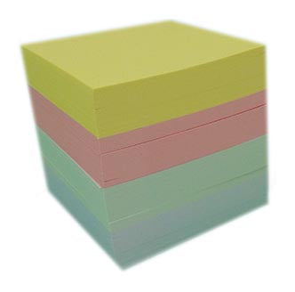 Bloc cube 4 couleurs - vendu par 12 blocs - Ref: 995