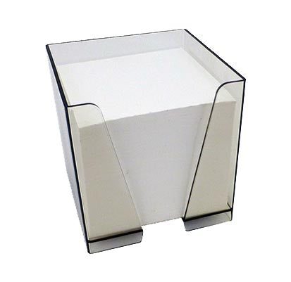 Ref: 997 - Bloc cube blanc avec container - 90x90x90 - non encollé - 800 feuilles - vendu par 12 blocs