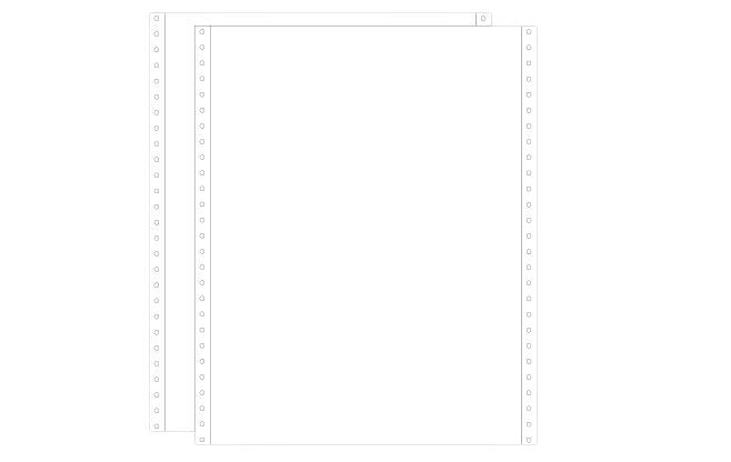 Ref: A4242 - Listing 240x 11'' 4-6 (soit 297mm) - velin blanc - 70-57gr - Bandes caroll détachables - 2 plis