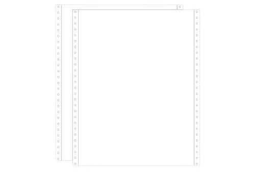 Ref: A4242 - Listing 240x 11'' 4-6 (soit 297mm) - velin blanc - 70-57gr - Bandes caroll détachables - 2 plis