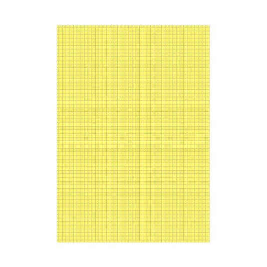 Ref: B10513J - Fiches Bristol Jaune 105x148 quadrillées 5*5 (100 fiches)