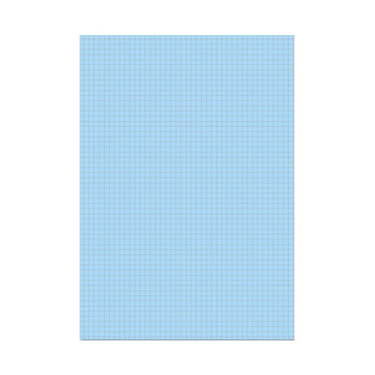 Ref: B7513B - Fiches Bristol Bleu 75x125 quadrillées 5*5 (100 fiches)