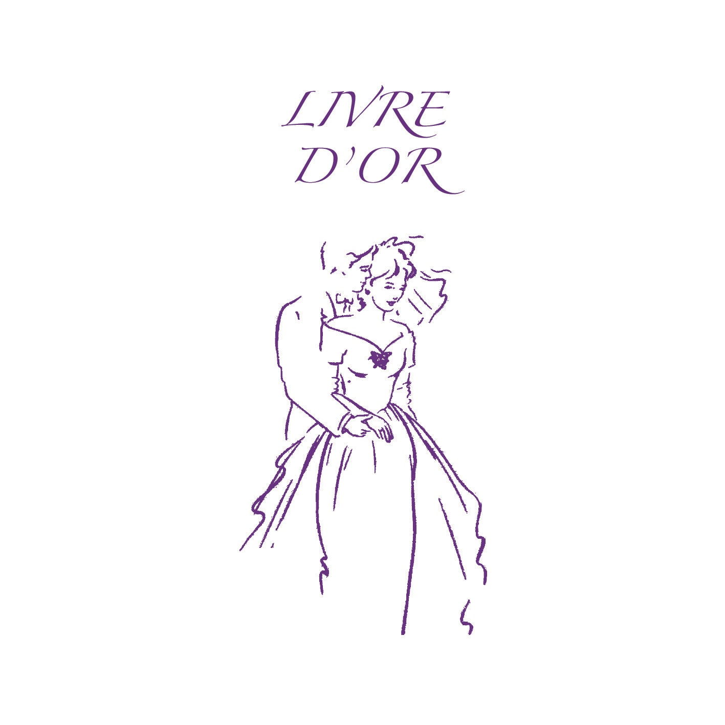 Livre d'Or Mariage Violet - Ref: 5561