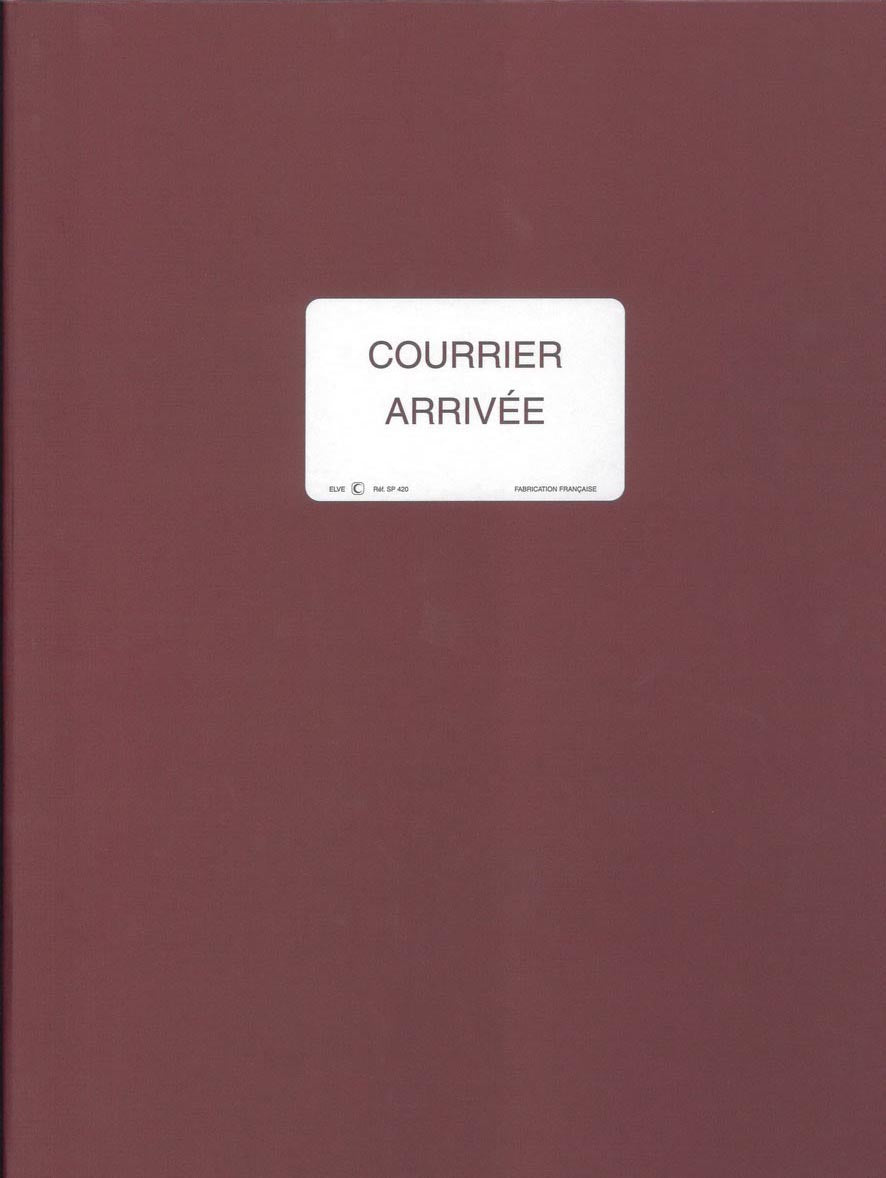 Registre "Courrier arrivée" - Ref: SP420