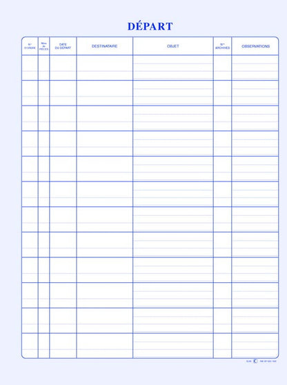 Registre Courrier Départ - Réf: 520
