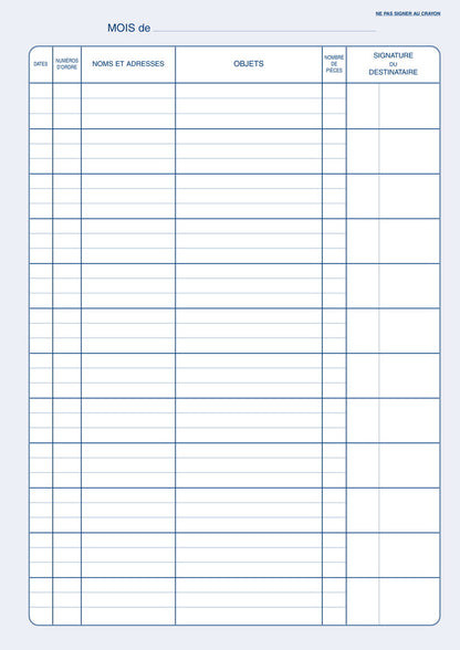 Registre  "Livre de transmission" - Ref: SP620